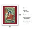 thumbnail image 2 of Kalika The Elder - One of the Sixteen Great Arhats (Buddhist Elders) - Vintage Tibetan Thangka Buddhist Painting - Tibet, 13th Century - Fine Art Rolled Canvas Print 20in x 26in, 2 of 4