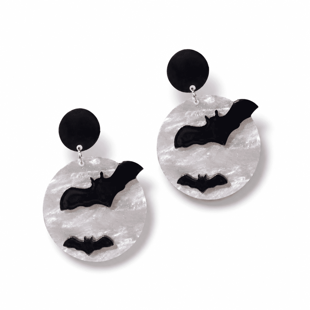 AURENIX Halloween Earrings Black Spider Bat Drop Dangle Earrings for Women Gothic Spooky Halloween Holiday Costume Jewelry