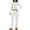 E-White-2, variant on 2025 2025 Women Pleated 2 Winter Dress Pants Piece Pants Outfits Casual Plus Size Suits for Wedding Loose Button Shirt Blouse Top Long Wide Leg Snow Apparel Women Pants Set