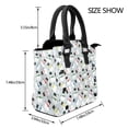 thumbnail image 2 of Lsque Colorful Hat Snowman Pattern Leather Rivet Shoulder Bag – Elegant Genuine Leather & Microfiber PU Crossbody with Detachable Adjustable Strap, 2 of 5