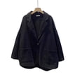 thumbnail image 2 of LOVZFMLL Vestes pour Femmes, Cardigan à Revers Uni, Veste de Complet, 2 of 7