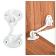 thumbnail image 6 of Uxcell 2 inch Hook and Eye Latch Barn Door Lock Stainless Steel, White, 6 of 8