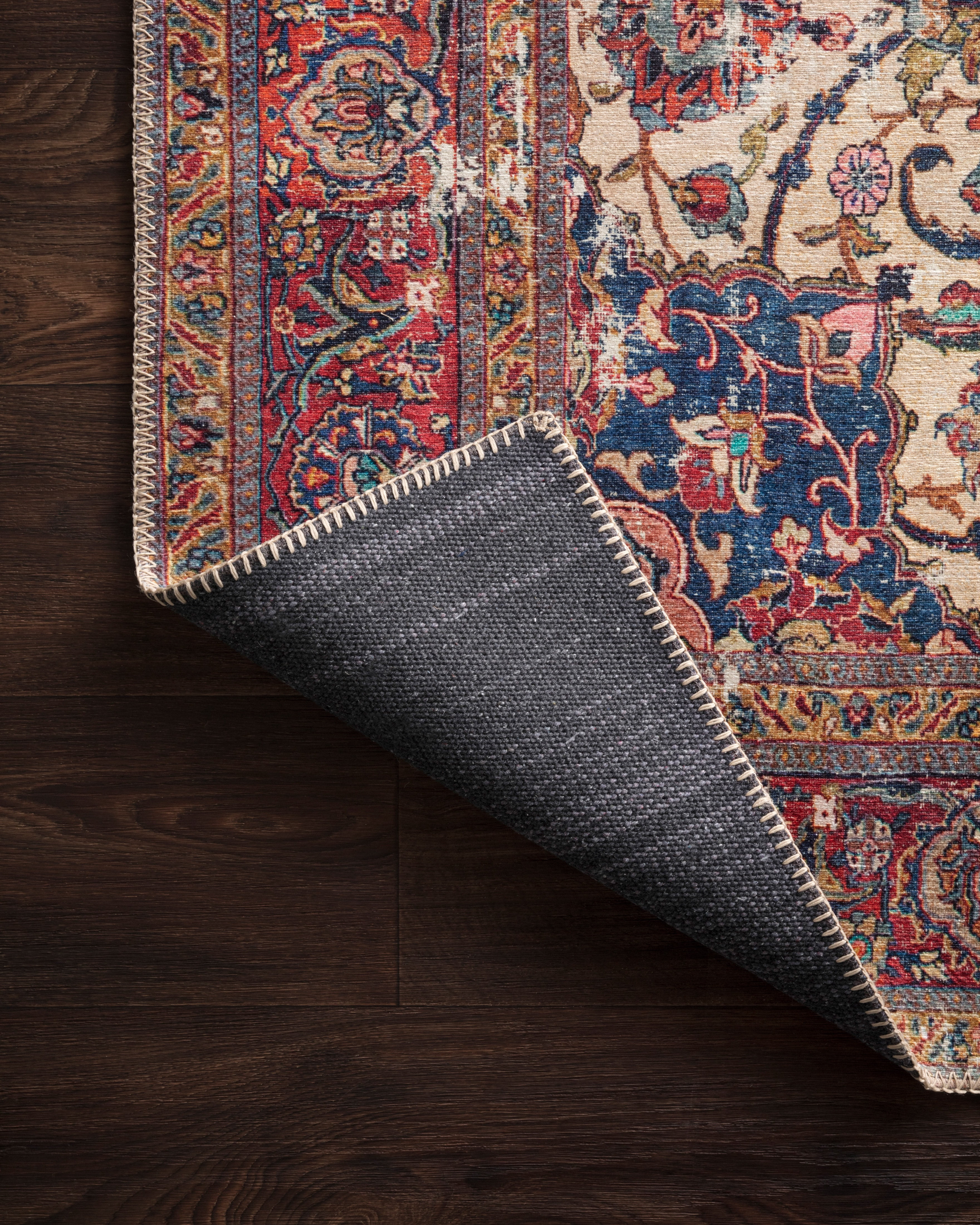 Loloi II Loren Collection LQ-11 Sand / Multi Oriental Area Rug 3'-6" x 5'-6"