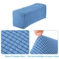 thumbnail image 4 of Unique Bargains 2pcs Stretch Armrest Covers, Couch Arm Covers with Twist Pin, Protector Slipcovers for Chairs Sofa Denim Blue, 4 of 7