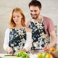 thumbnail image 3 of Pioneer Flower Floral Print Pattern Apron-Garden Aprons for Women with Pockets-Cotton Linen Waterproof Kitchen Cooking Gardening Aprons Adjustable for Kitchen,Cooking,BBQ and Salon 33x27 Inch, 3 of 7