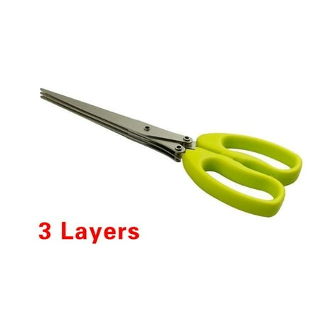 

3 Layers Stainless Steel Kitchen Scissors Herb Cutter Shredded Rosemary Scallion Cutter Herb Chopped Tool