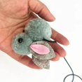 thumbnail image 4 of Milaget Cat Rabbit Toy Hanging Retractable Exerciser Funny Cat Toys for Window Gray, 4 of 8
