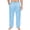 Blue, variant on Mens Metallic Shiny Pants Disco Rave Sparkly Party Trousers Clubwear Drawstring High Waist Jogger Pant