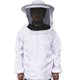 thumbnail image 5 of Chaqueta de algodón transpirable de primera calidad con velo redondo, chaqueta de apicultor profesional Cremalleras de latón + manoplas - Grande, 5 of 5