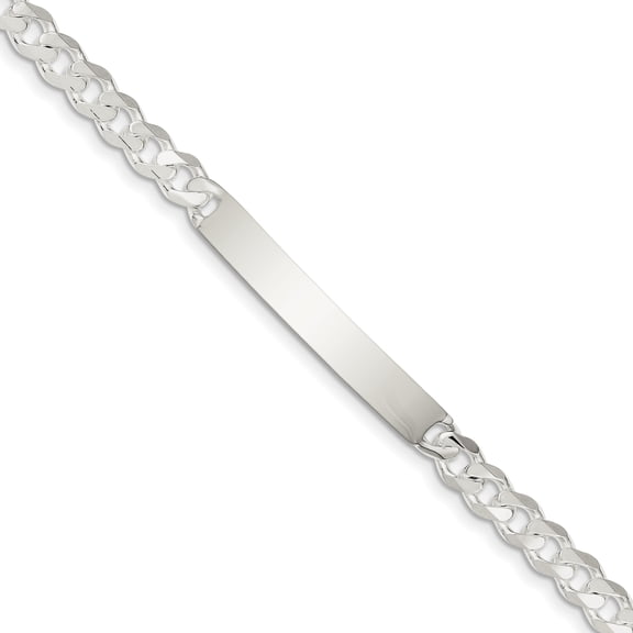 Sterling Silver Curb Link ID Bracelet QCD180
