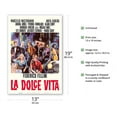 thumbnail image 2 of Federico Fellini’s La Dolce Vita - with Marcello Mastroianni Anita Ekberg - Vintage Italian Film Movie Poster by Sandro Simeoni c.1960 - Master Art Print (Unframed) 13in x 19in, 2 of 4