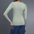 thumbnail image 6 of ZUKMRJPC Womens Long Sleeve Workout Tops Crewneck Slim Fit Yoga Athletic Shirt Lightweight Breathable Sports Running Tops with Thumb Hole, 6 of 8