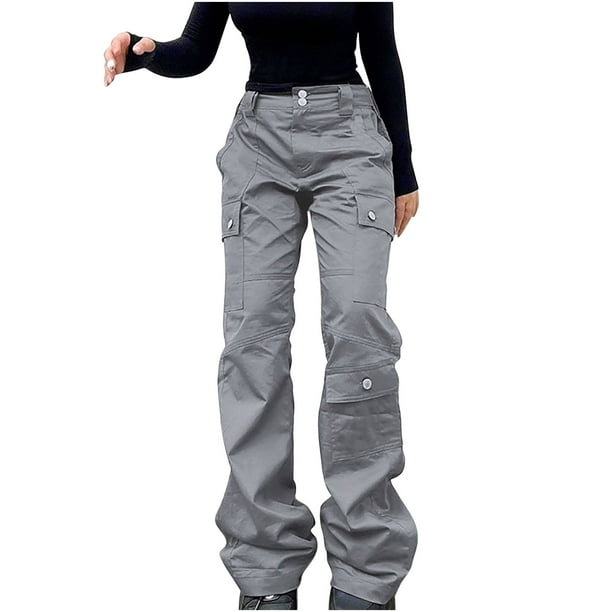 Cargo Pants Women's Pants with 4 Pockets/Low Rise High Waist Camouflage Cargo  Pants Street Summer, Camouflage, X-Small : : Everything Else