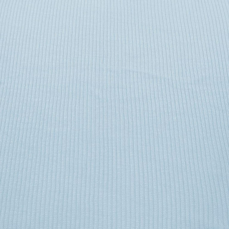 STYLISH FABRIC Misty Blue 2x1 Rib Knit Stretch Fabric, DIY