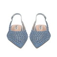 thumbnail image 2 of Lady Couture EMMY Multi Jewels Flat Slingbacks, Blue Denim, 9, 2 of 5