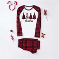 thumbnail image 2 of Odeerbi Christmas Pajamas for Family Plaid Holiday Long Sleeve Family Christmas Pajamas Matching Sets Mom Fashion Plaid Print Blouse Tops Pants Sleepwear Xmas Family Matching PJs Set Red, 2 of 6