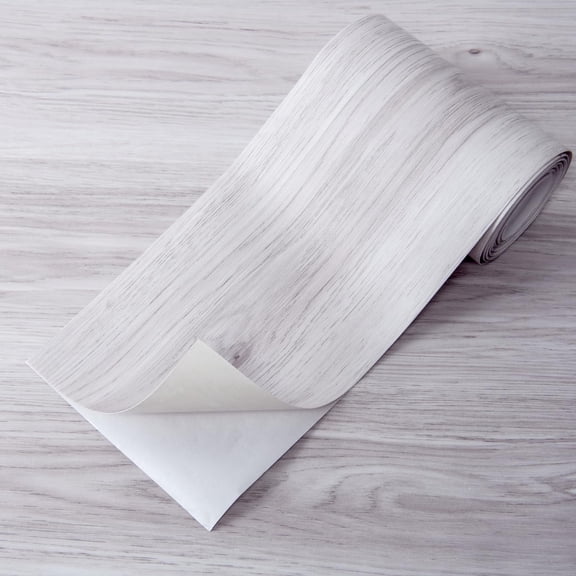 Art3d 15 Sq.ft Peel and Stick Floor Tiles, 10Pcs Luxury Vinyl Plank Flooring Wood Look, 36" × 6" Adhesive and Waterproof Tile Sticker for Bedroom, Living Room, Kitchen, White/Grey