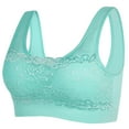 thumbnail image 2 of Ramiter Lingerie for Women Low Cut Bra Women Underwear Bralette Crop Top Sexy Female Bra Push Up Brassiere Bra M,Mint Green, 2 of 4