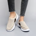 thumbnail image 4 of LASUDRAA Women's Wide Width Adjustable Hook-and-Loop Walking Shoes, Breathable Mesh Lightweight Non-Slip Casual Comfort Sneakers, Beige 9, 4 of 6