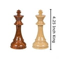 thumbnail image 5 of Abigail Chess Inlaid Wood Folding Board Game with Pieces, Extra Large 21 Inch Set, 5 of 5