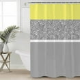 thumbnail image 2 of Small Stall Shower Curtain 36x78 Inch Narrow Half Size Grey Yellow Flowers Bath Curtains Bathroom Decor Classic Botanical Art Elegant Waterproof Fabric Shower Curtain Set with Hooks 36 Inch, 2 of 6