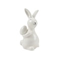 thumbnail image 2 of Wooowa Ceramic White Easter Bunny Figurine with Egg Decorative, for Spring Tabletop Home Decor and Collectible Ornament, 2 of 6