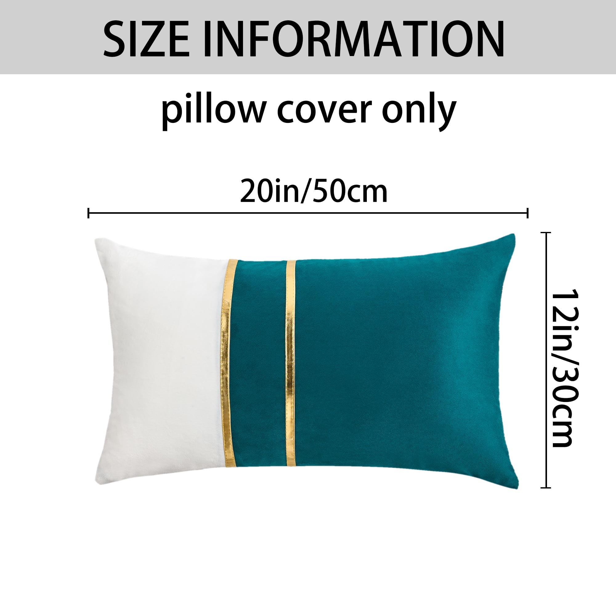 Unique Bargains Velvet Soft Square Pillow Covers Pack of 2 Green 20" x 12"