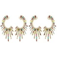 thumbnail image 4 of Boucles d'Oreilles,2pair Simple Irrégulière Géométrique Semi Boucles d'Oreilles Boucles d'Oreilles Design Élevé, 4 of 5