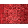 thumbnail image 1 of Ahgly Company Machine Washable Indoor Rectangle Abstract Red Modern Area Rugs, 2' x 5', 1 of 4