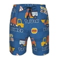 thumbnail image 4 of Kll Construction Vehicles Men'S Casual Summer Beach Shorts Hawaiian Shorts With Pockets-Large, 4 of 9