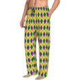 thumbnail image 2 of Kll Mens Pajama Pants For Men,Mens Lounge Pants,Funny Gifts For Men,Men'S Pajama Bottoms-Mardi Gras Purple Yellow Plaid, 2 of 9