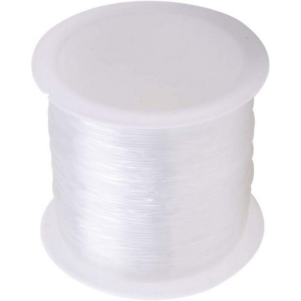 1 rollo de 20 yardas de hilo de nailon transparente para pescar, 0,6 mm, cordón invisible