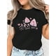 thumbnail image 1 of Camiseta con gráfico de rosas para mujer, estilo casual, de manga corta, sencilla, estilo retro, con cuello redondo, ideal como regalo de San Valentín para niñas. Ropa para mujer, camisetas deportivas, 1 of 6