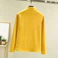 thumbnail image 4 of MeetoTime Hauts à Col Montant pour Femmes Automne Confortables Couleur Unie Manches Longues, 4 of 6