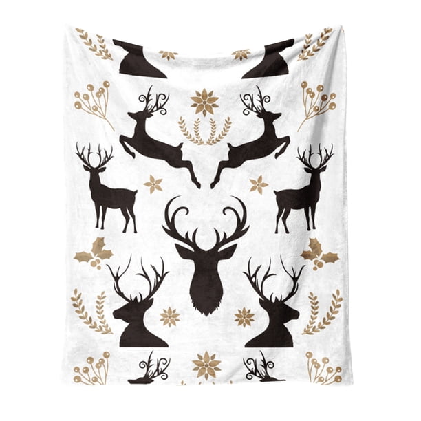 Ganfancp Christmas Flannel Printed Blanket New Office Nap Blanket Fleece Blanket Leg Blanket Warm Sofa Blanket Ofertas Del Día Sólo En Línea Manta*1