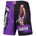 thumbnail image 2 of Men's Mitchell & Ness Vince Carter Purple Toronto Raptors Hardwood Classics Player Burst Shorts, 2 of 3