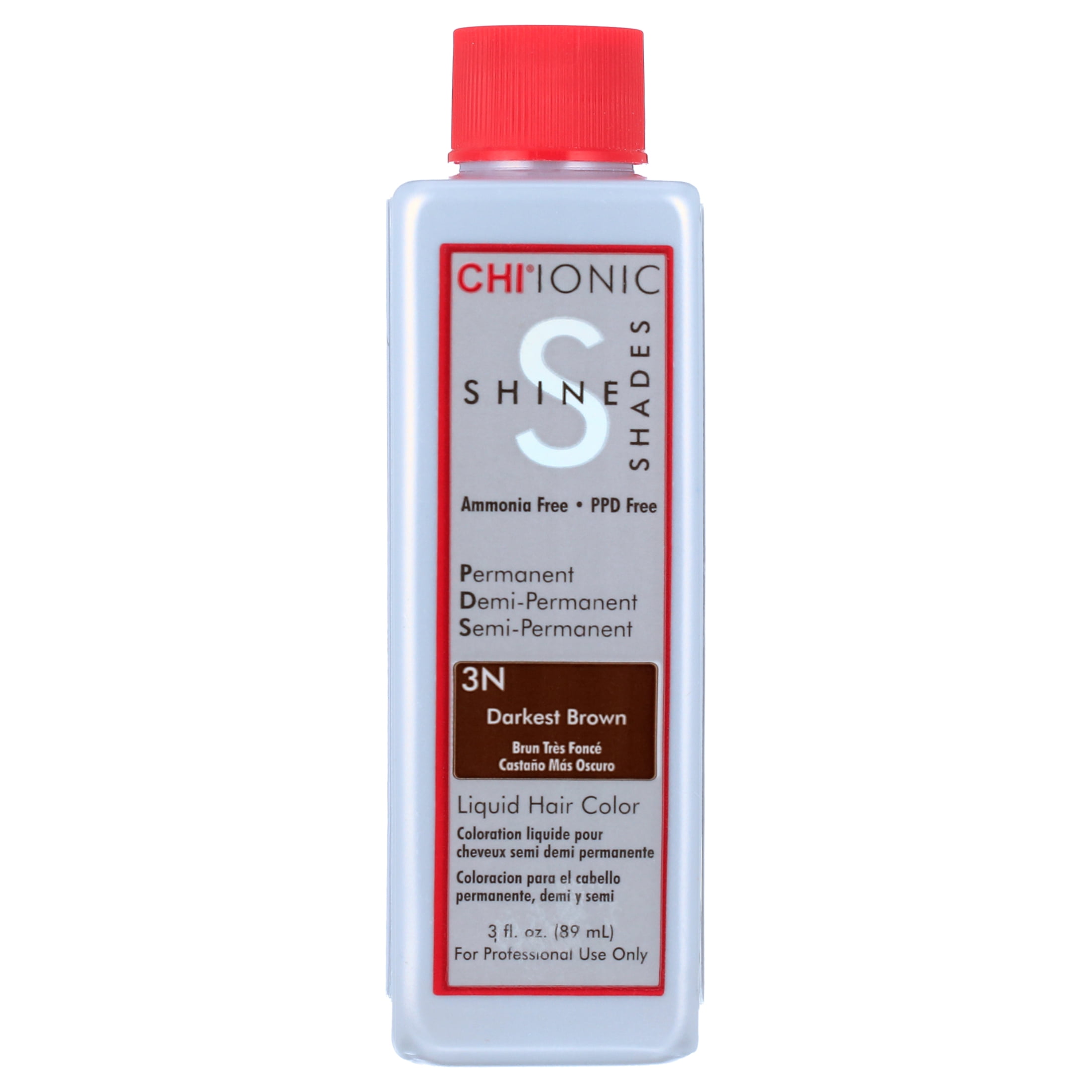 CHI Ionic Shine Shades Liquid Hair Color - 3N Darkest Brown - 3 oz
