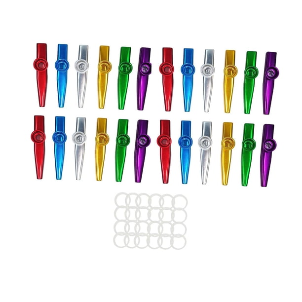 Kazoo 24x con Diafragmes de flauta Kazoo Party Favo Favors Kazoos Instrumentos musicales para el teclado de piano de violín de guitarra