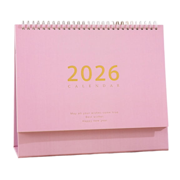 Ruanlalo 2026 Desk Calendar Retro Style Thick Paper Time Management Planner Home Office School Daily Schedule Planner