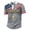 Grey, variant on SXCXLSA 250 Anniversary USA Polo Shirt For Mens Short Sleeve Stand Collar Patriotic 4th Of July Shirts With Button Flag Stars Stripes Blouses Pullover Outfits Black L