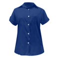 thumbnail image 5 of Casual Women's Button Cardigan Shirt For Everyday Wear Lightweight Summer Tops For Jeans And Casual Pants Plain Loose T Shirts for Women V Neck Woman T Shirt Oversized Dress Shirt Sports Tee V Neck T, 5 of 7