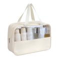 thumbnail image 1 of LCXmlly Portable Storage Bag Large Capacity Waterproof Portable Toiletry Makeup Pouch Organizer Clear PVC Travel Pouch with Zipper Handle, 1 of 9