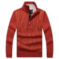 thumbnail image 1 of Mens Zip Up Hoodie Mens Sweatshirt Classic Plain Knitted Sweater 1/2 Zip Up Lightweight Drawstring Pullover Hoodie Mens Hoodie Zip Up Mens Sweatshirt Hoodie Mens Pullover Hoodie, 1 of 1