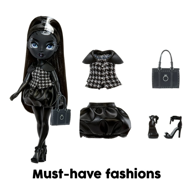 Rainbow High Shadow High Shanelle Onyx, Grayscale 11” Fashion Doll