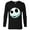 Black, variant on Disney Nightmare Before Christmas Jack Skellington - Long Sleeve T-Shirt for Men -Customized-Athletic Heather