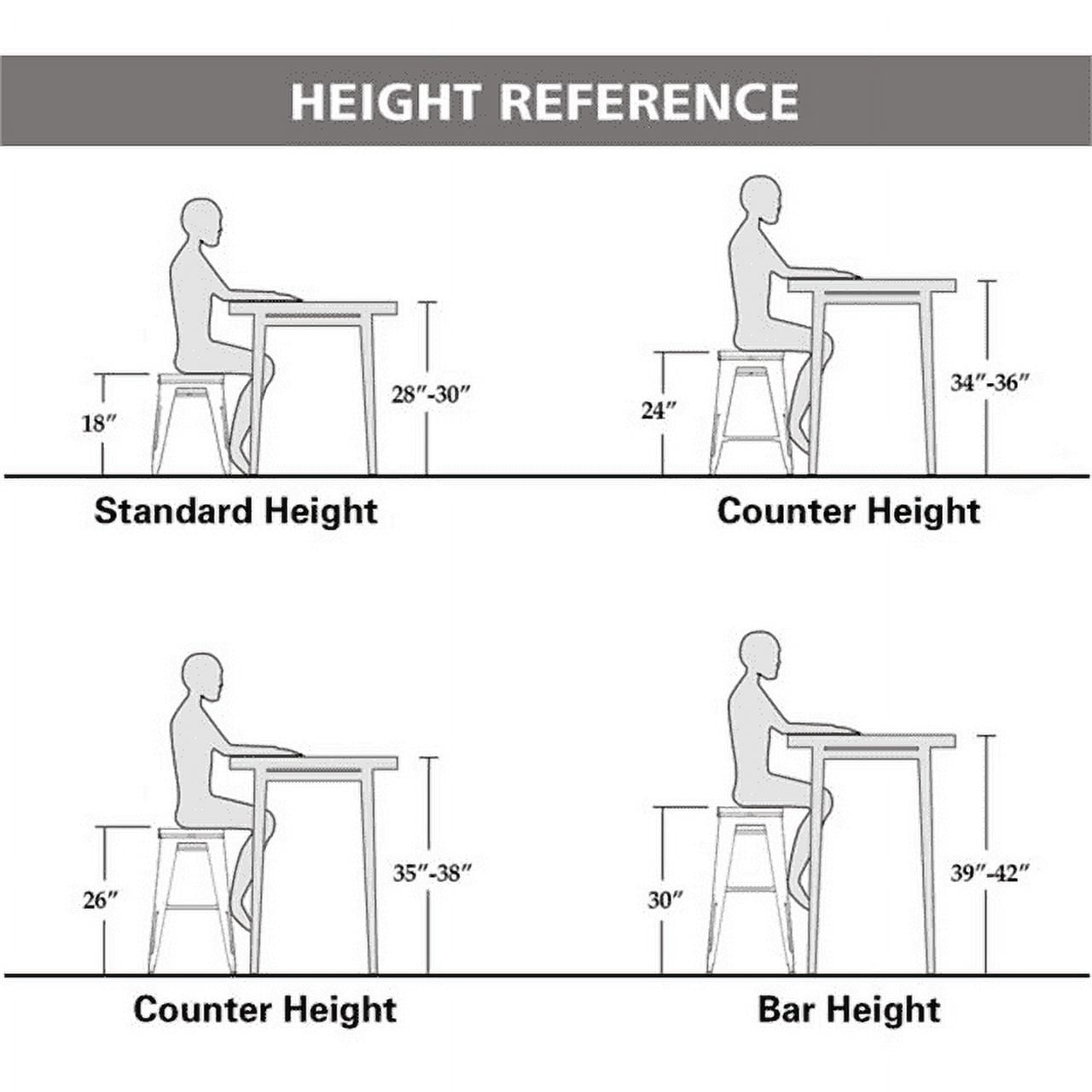 Andeworld High Back Counter Height Bar Stool, Black