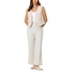 thumbnail image 2 of CHALCO INSPIRADOR Chaleco de Lino para Mujeres Sin Mangas con Cierre de Botones y Escote en V para Trabajo Formal M Beige, 2 of 6