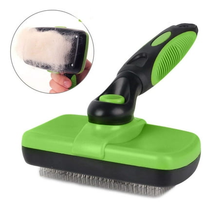 Pet Grooming Brush Self Cleaning Slicker Brushes for Dogs and Cats Long & Thick Hair Best Pet Shedding Tool for Grooming Loose Undercoat,Tangled Knots & Matted