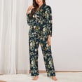 thumbnail image 2 of Balery Watercolor Floral Conjunto de Pijama con Estampado para Mujer, Conjunto de Dos Piezas con Manga Larga, Ropa de Dormir Suave con Bolsillos, Pijamas Cómodos-Medium, 2 of 7