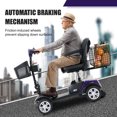 4 Wheel Mobility Scooter for Seniors, Homlixry Heavy Duty Foldable